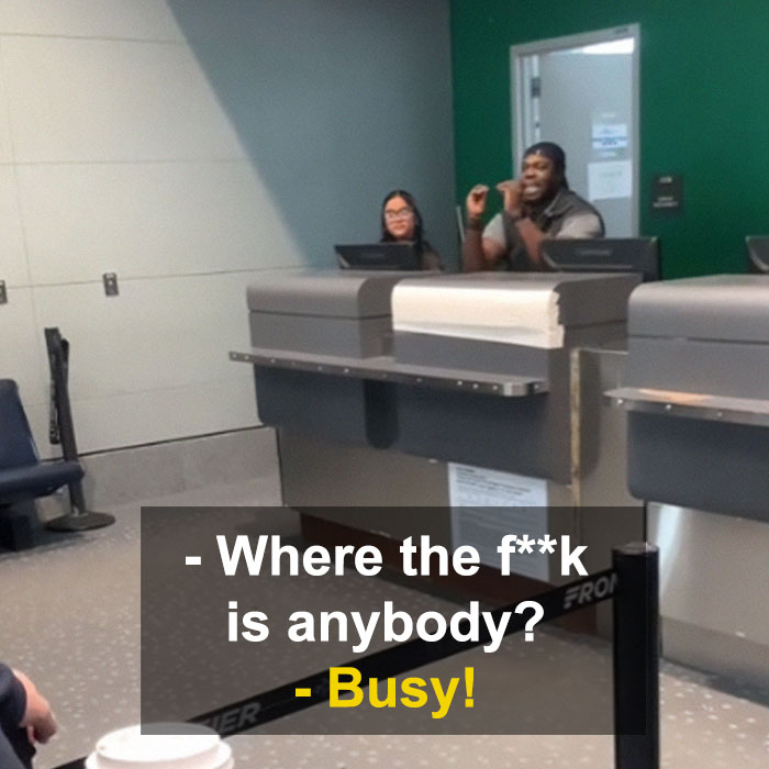 “This Isn’t Even My Job”: Delayed Passengers Receive Perplexing Response From Airline Clerk “This Isn’t Even My Job”: Delayed Passengers Receive Perplexing Response From Airline Clerk