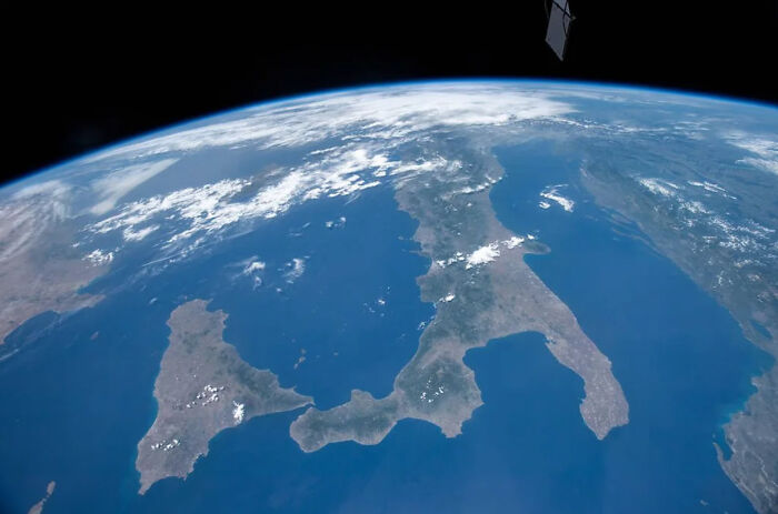 View Of Italy From The International Space Station