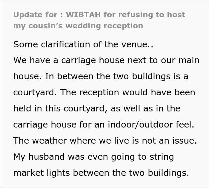 Woman Offers To Host Cousin’s Wedding, Changes Her Mind After Bridezilla Shows Her True Colors Woman Offers To Host Cousin’s Wedding, Changes Her Mind After Bridezilla Shows Her True Colors