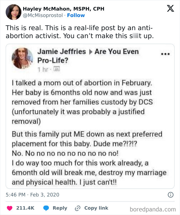 This Is From A Real Anti-Aborter. You Can’t Make This Up… You Just Can't