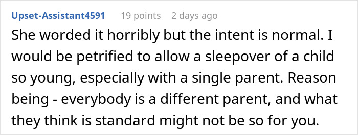 “My Daughter Wants To Have A Sleepover - Her Friend’s Parents Want To Do A Full Inspection” “My Daughter Wants To Have A Sleepover - Her Friend’s Parents Want To Do A Full Inspection”