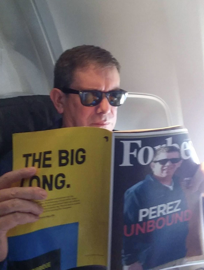 My High School Government Teacher Put Himself On A Cover Of Forbes And Read It On A Plane While He Sat In First Class For The First Time In His Life