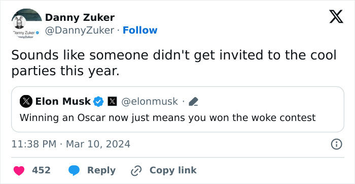 People Are Roasting Elon Musk Over His “Woke” Oscars Comment, And It’s Hilarious