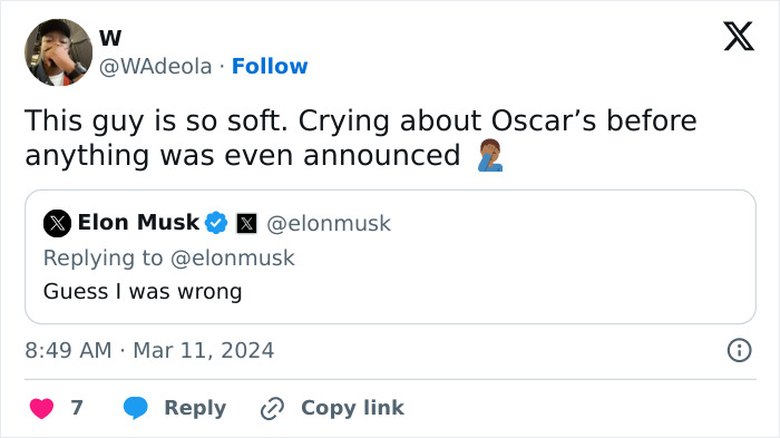 People Are Roasting Elon Musk Over His “Woke” Oscars Comment, And It’s Hilarious