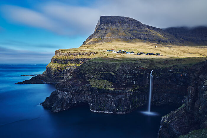 Faroe Islands, Múlafossur And Gasadalur Village