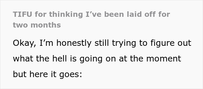 Person Gets Fired, Is Asked Why Their Project Isn't Completed Two Months Later Person Gets Fired, Is Asked Why Their Project Isn't Completed Two Months Later