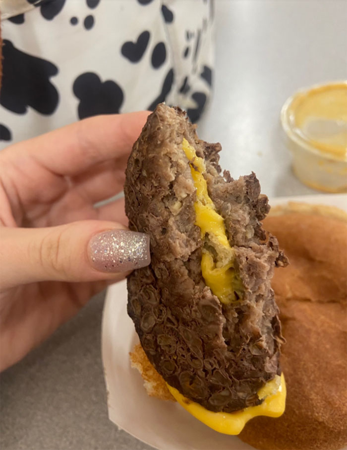 Mom Goes Viral After Posting Photos Of School Cafeteria Hamburger She Says Warrants Lawsuit