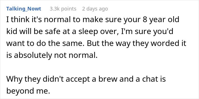 “My Daughter Wants To Have A Sleepover - Her Friend’s Parents Want To Do A Full Inspection” “My Daughter Wants To Have A Sleepover - Her Friend’s Parents Want To Do A Full Inspection”