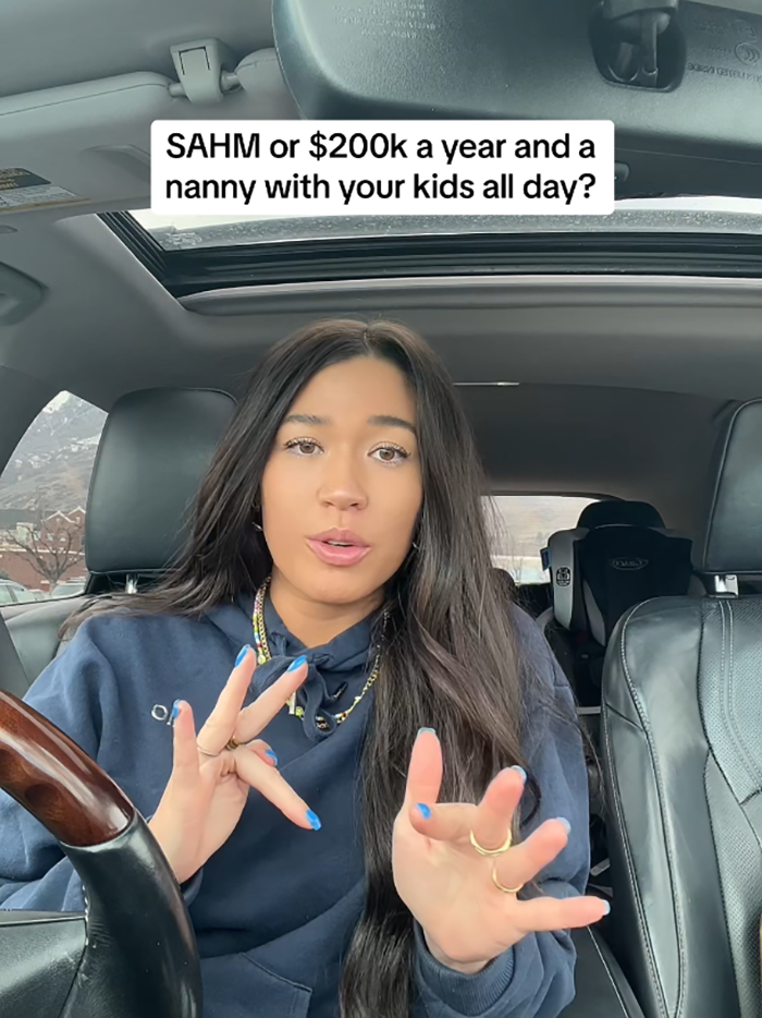 TikToker Asks Women If They Would Rather Make $200K A Year Or Be A SAHM, Starts A Huge Debate Online