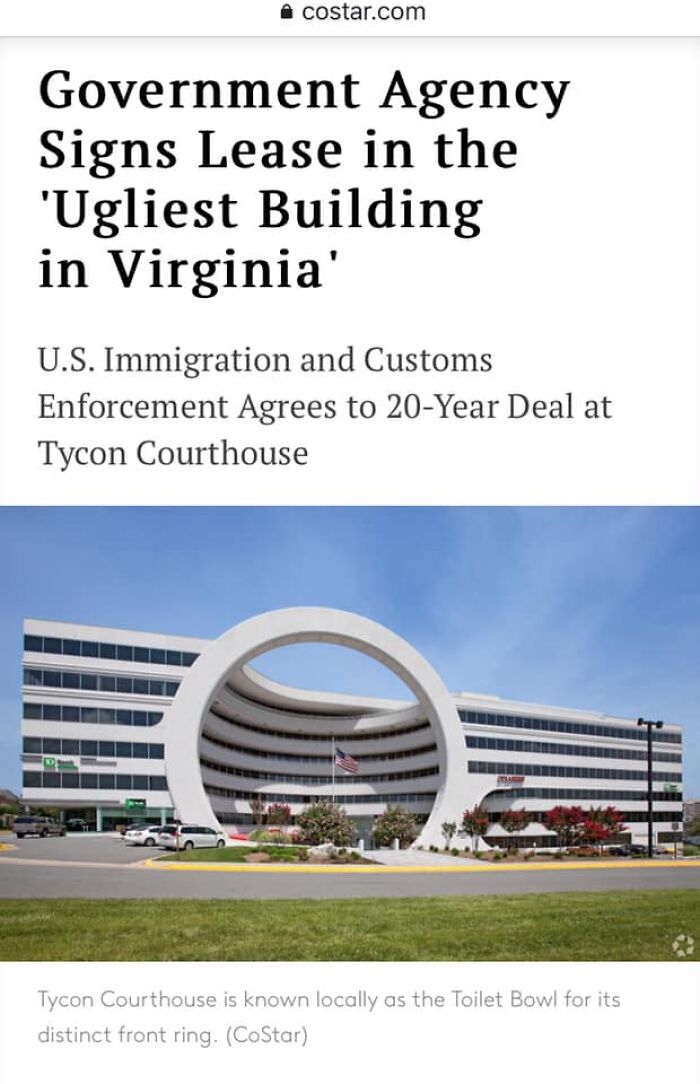 The “Toilet Bowl Building” Was Voted Virginia’s Ugliest Building By Business Insider Readers