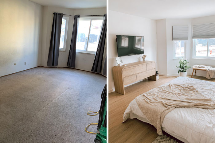 A Simple Room Transformation! Out With That Rug And Different Blinds! The Before And After Of Our Room! It’s Very Simple And I’m Happy With How It Turned Out