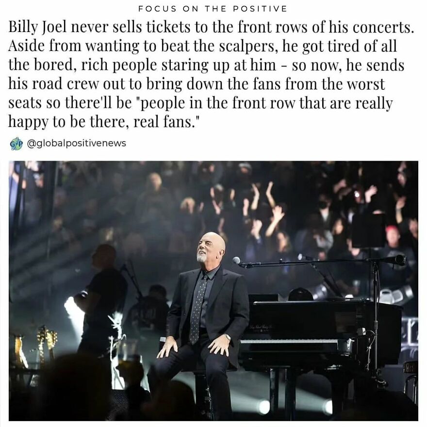 Singer Billy Joel Was Disappointed That The Best Seats At His Concerts Were Always Full Of Unimpressed Rich People