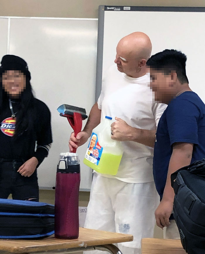 My Teacher Dressed Up As Mr. Clean For Halloween