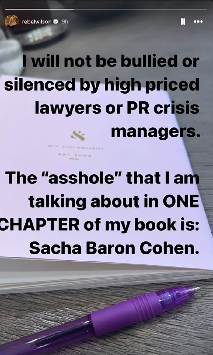 "I Will Not Be Silenced": Rebel Wilson Calls Out Sacha Baron Cohen Amid Memoir Scandal