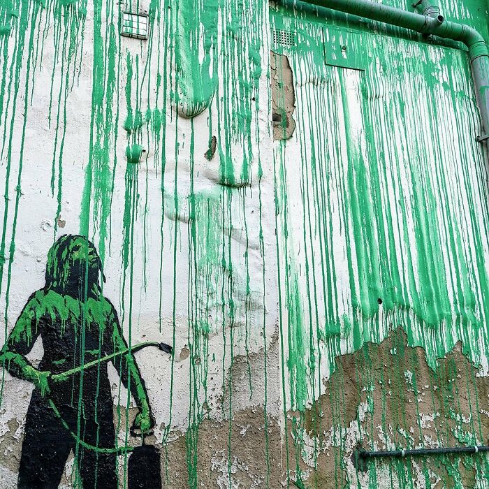 Banksy Mural Vandalized, Defaced With White Paint Days After It Unexpectedly Showed Up In London