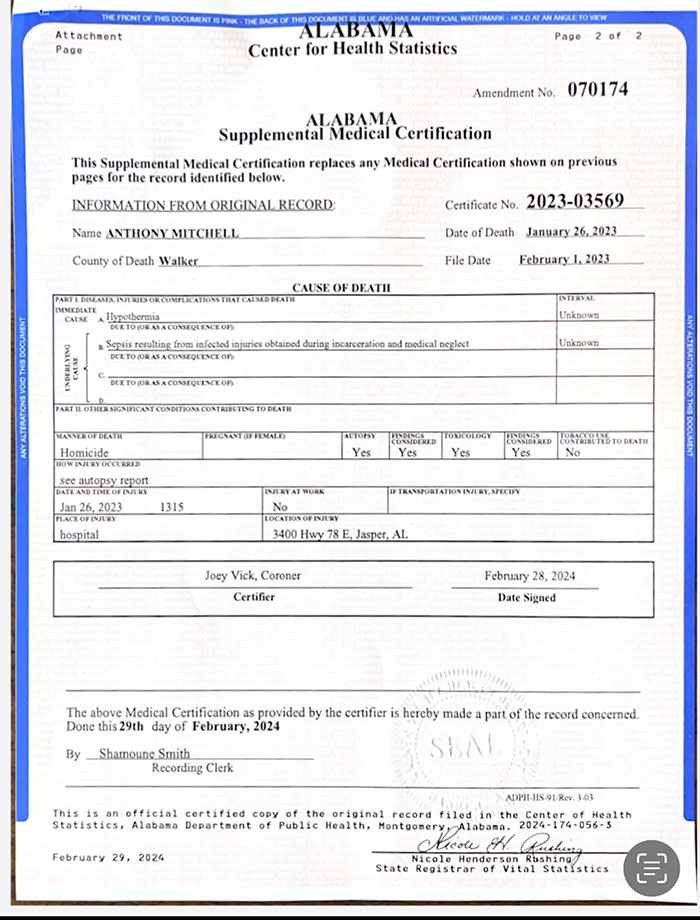 “Malicious Abuse”: Inmate’s Freezing Passing Ruled Homicide, Lawsuit Reveals Horrific Details “Malicious Abuse”: Inmate’s Freezing Passing Ruled Homicide, Lawsuit Reveals Horrific Details