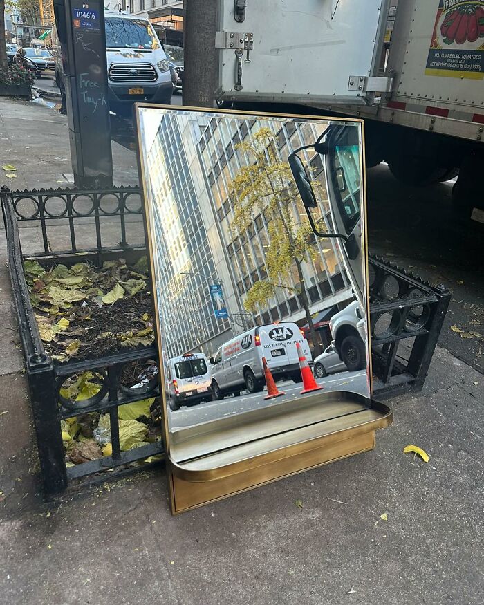 Stunning Mirror!! And A Shelf Too!! 56th Street Between Lexington And 3rd 