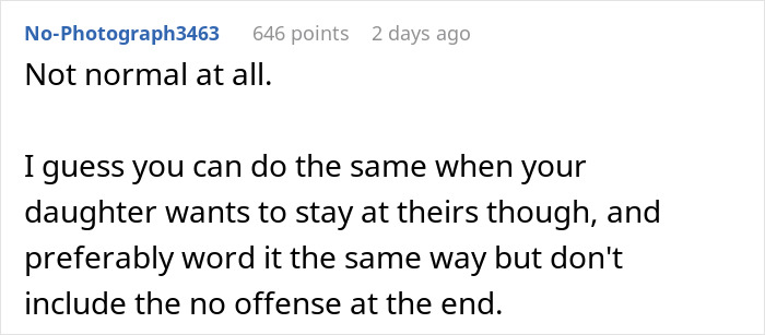 “My Daughter Wants To Have A Sleepover - Her Friend’s Parents Want To Do A Full Inspection” “My Daughter Wants To Have A Sleepover - Her Friend’s Parents Want To Do A Full Inspection”