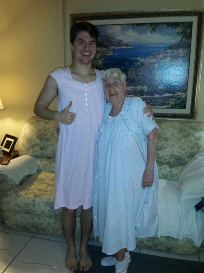 My 84-Year-Old Grandmother Apologized For Having To Wear Her Nightgown In Front Of Us. I Said It Was No Problem And That It Actually Looked Very Comfortable, So She Immediately Offered One To Me. It's Not Like I Could Have Rejected This Generous Gift