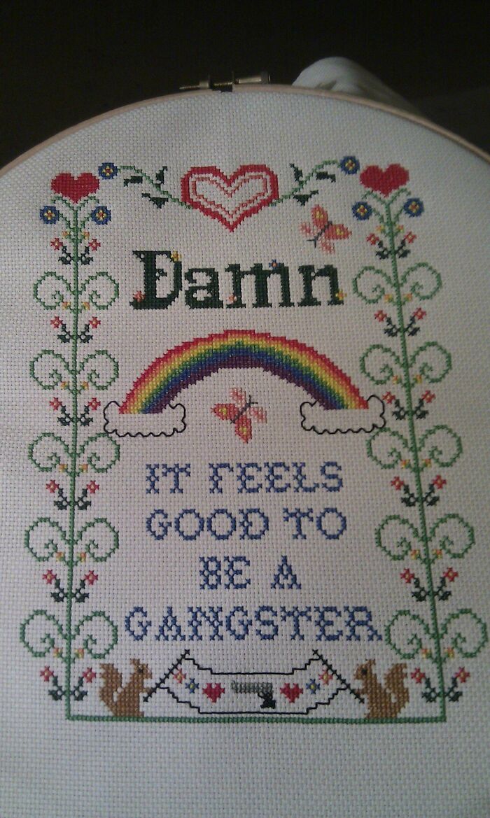 Damn... My Latest Needlepoint Project