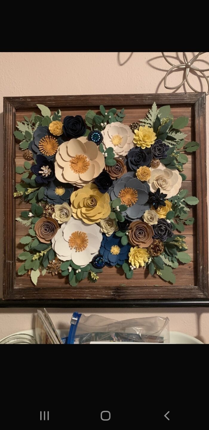 Just Got Into Paper Flower Art. This Is One Of My First Projects