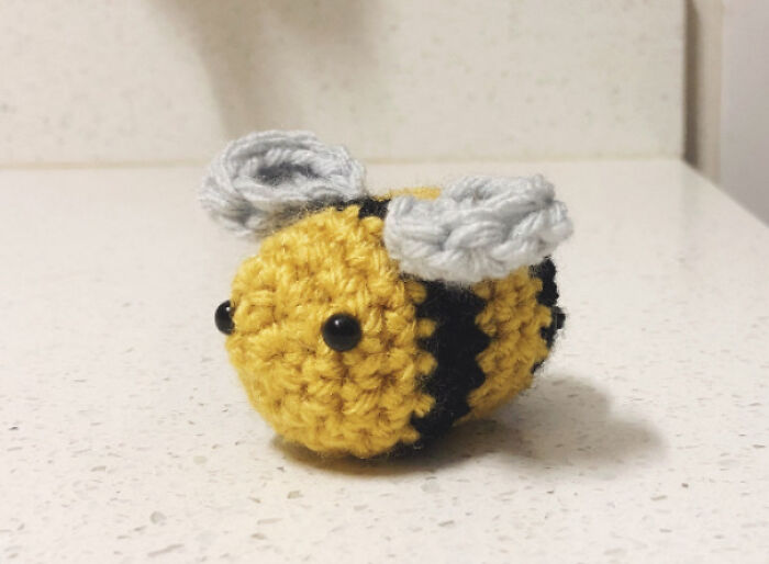 I'm A Bee-Enthusiast Who Learned To Crochet Last Week. I've Crocheted About 20 Of These In 5 Days And My Wife Is About To Hide My Hook
