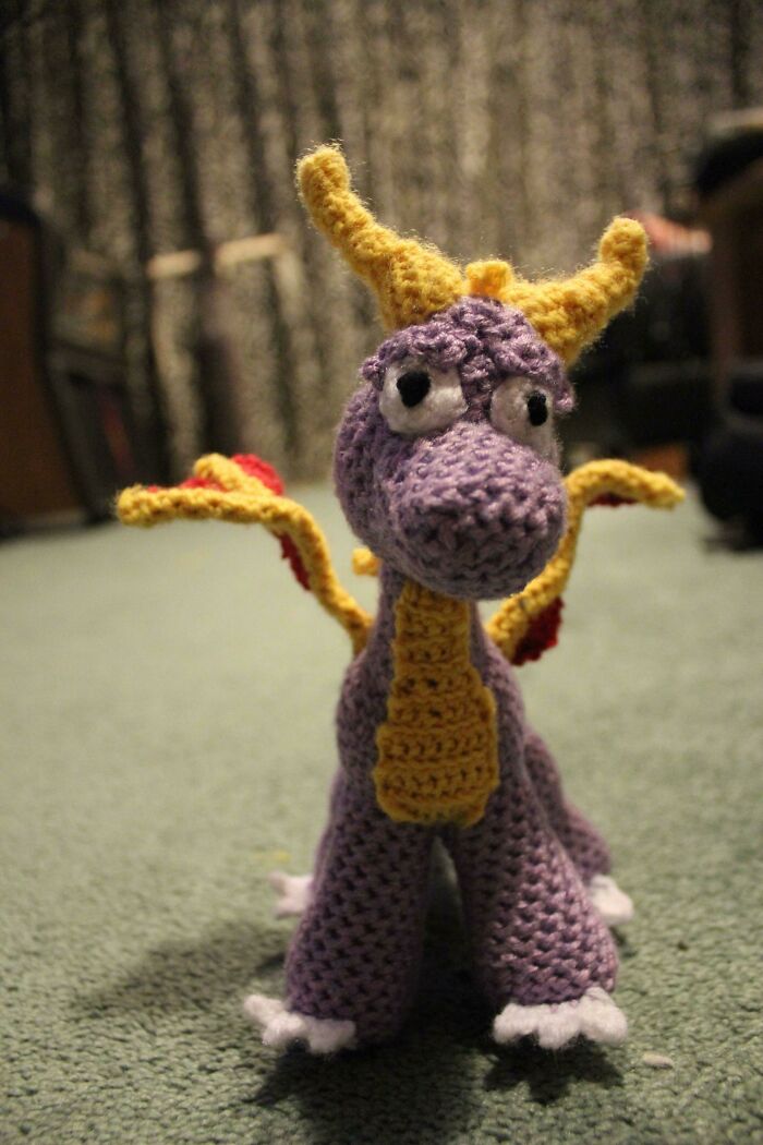 I Couldn't Find A Spyro Crochet Pattern Online So Decided To Mae My Own!
