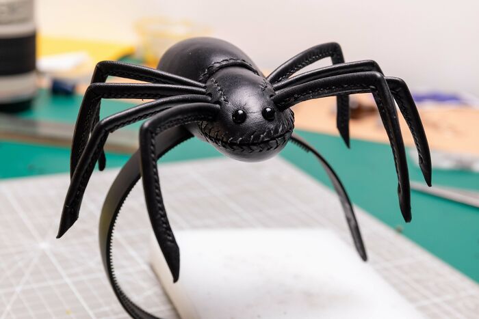 I Made This Leather Spider Headband For My Wife's Halloween Outfit. What Do You Think Of It?