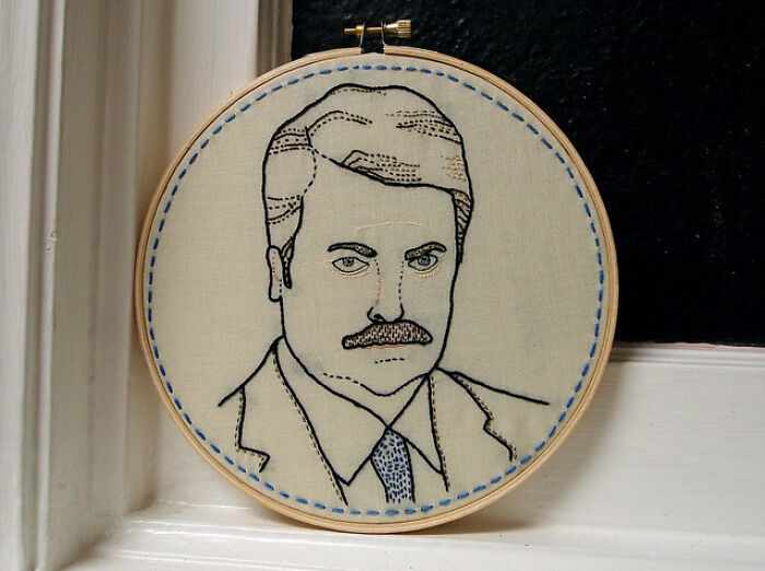 My Ron Swanson Embroidery