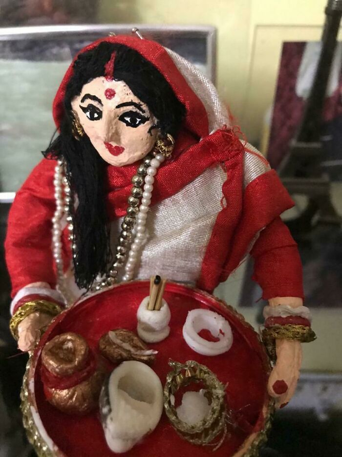 My Mom Made This Indian Woman Out Of Paper Mache