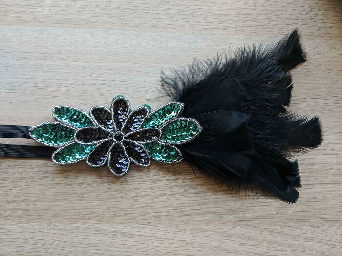 Headband For A Roaring 20s Nye Party. It Was My First Time Sewing Beads And Sequins. How Did I Do?