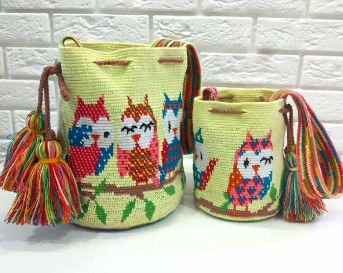 I Crocheted A Set Of Handbags For Mom And Daughter Or Two Sisters (Girlfriends). These Cute Owls Are Looking For Their Masters
