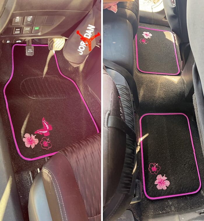 Flower Power: Embroidered Car Mats To Brighten Up Your Ride