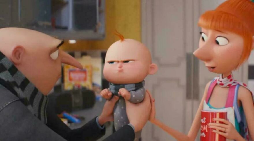 In Despicable Me 4 (2024) How Tf Does This Kid Have A Normal Size Nose? Both His Parents Are Rocking Nuclear Warheads For Sniffers And This Kid Just Has A Stub. Completely Unwatchable