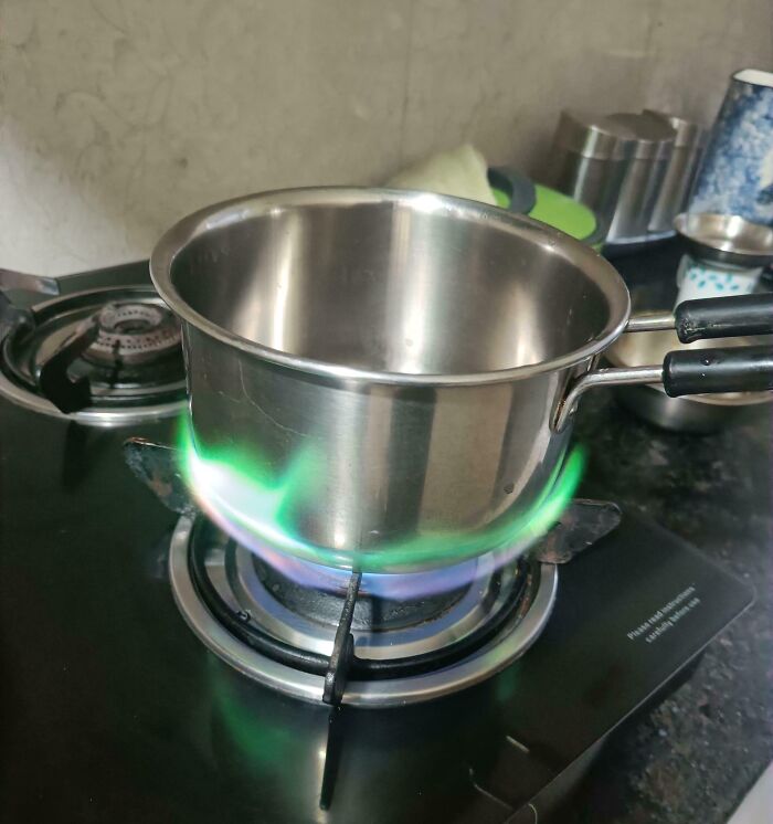 The Fire On My Stove Turned Green