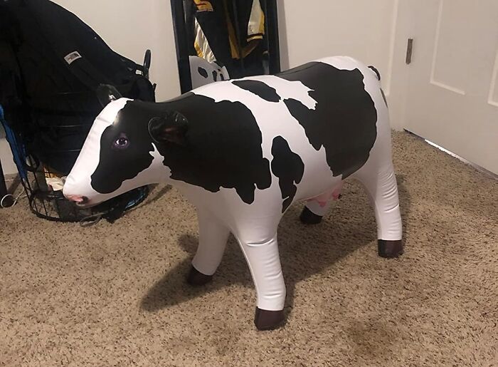 What The April Fool's Day Needed, An Inflatable Cow. Cause Nothing Says ‘Prank’ Like A Farm Animal