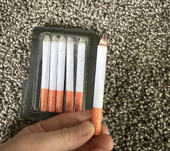 Cough Cough, It's The Fake Puff Cigarettes. Literally Smoke And Mirrors?