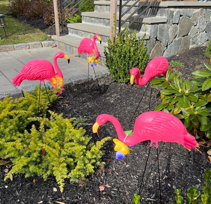 Yard Goals: Bright Pink Flamingo Statues By Giftexpress , Tropical Vibes Ahead!