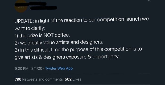 Coffee House In My City Offering Exposure For Your Artwork Responds After Major Backlash
