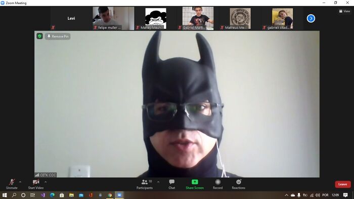 My Teacher Dressed Up Like Batman On The Last Day Of Online Classes
