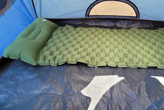 Experience Restful Nights Under The Stars With The Ultralight Inflatable Sleeping Pad For Camping