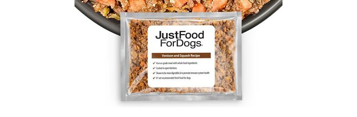 Justfoodfordogs Venison & Squash dog food