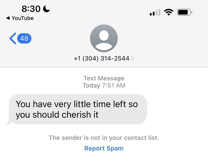 This Spam Text Message I Received Today