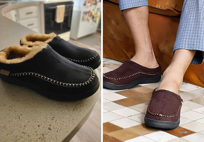 Cozy Comfort For Every Step: Men's Slip-On Moccasin Slippers, Perfect For Lounging In Style