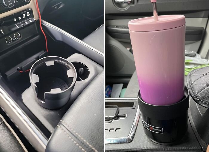  An Adjustable Car Cup Holder Expander To Secure Your Oversized Drinks And Stay Spill-Free No Matter Your Ride
