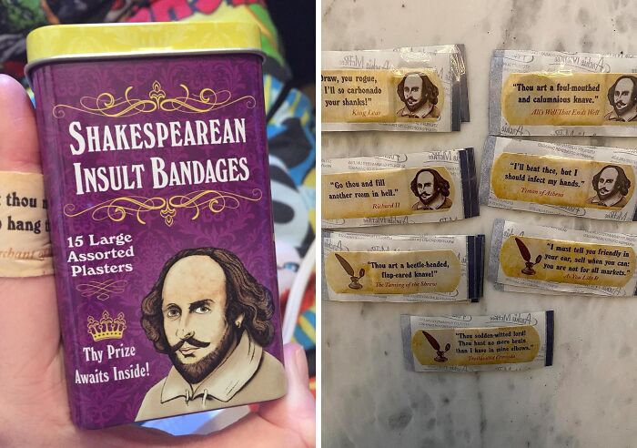 Dress Wounds With Wit: Shakespearean Insult Bandages For A Humorous Healing Touch!