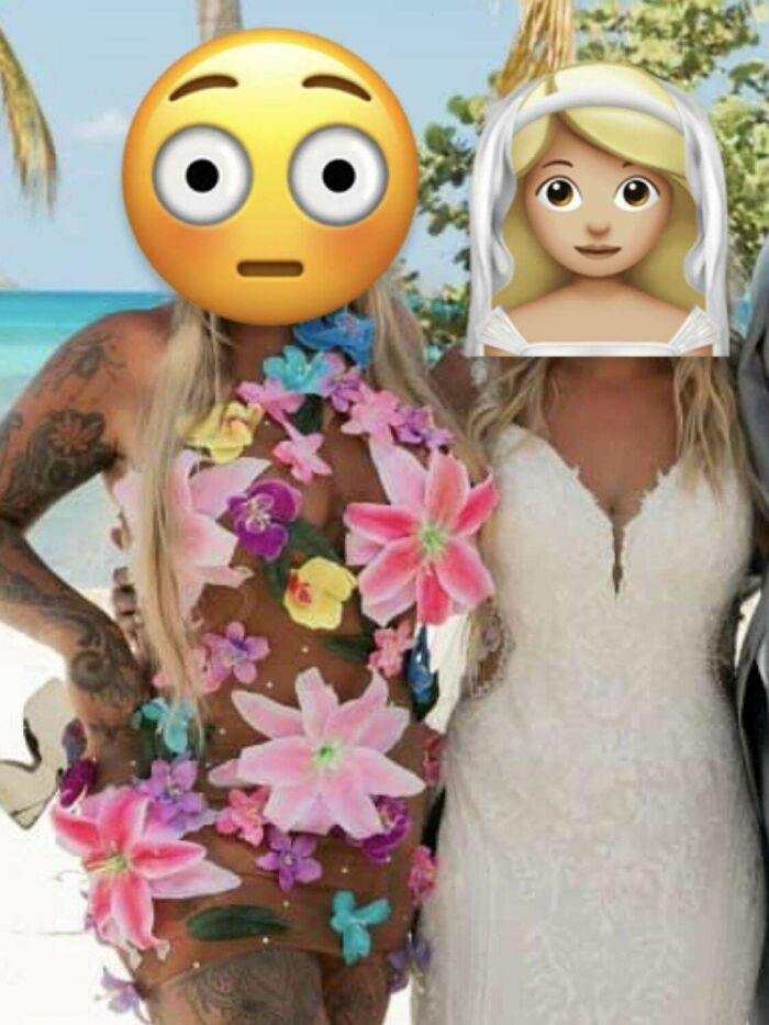 Estas pintas que llevó esta chica a la boda en la playa de mi amiga