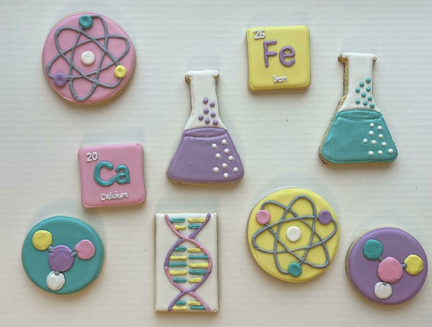 I Got A Customer Request For “Girly, Pastel Science Themed” Cookies! What Do You All Think About Them?
