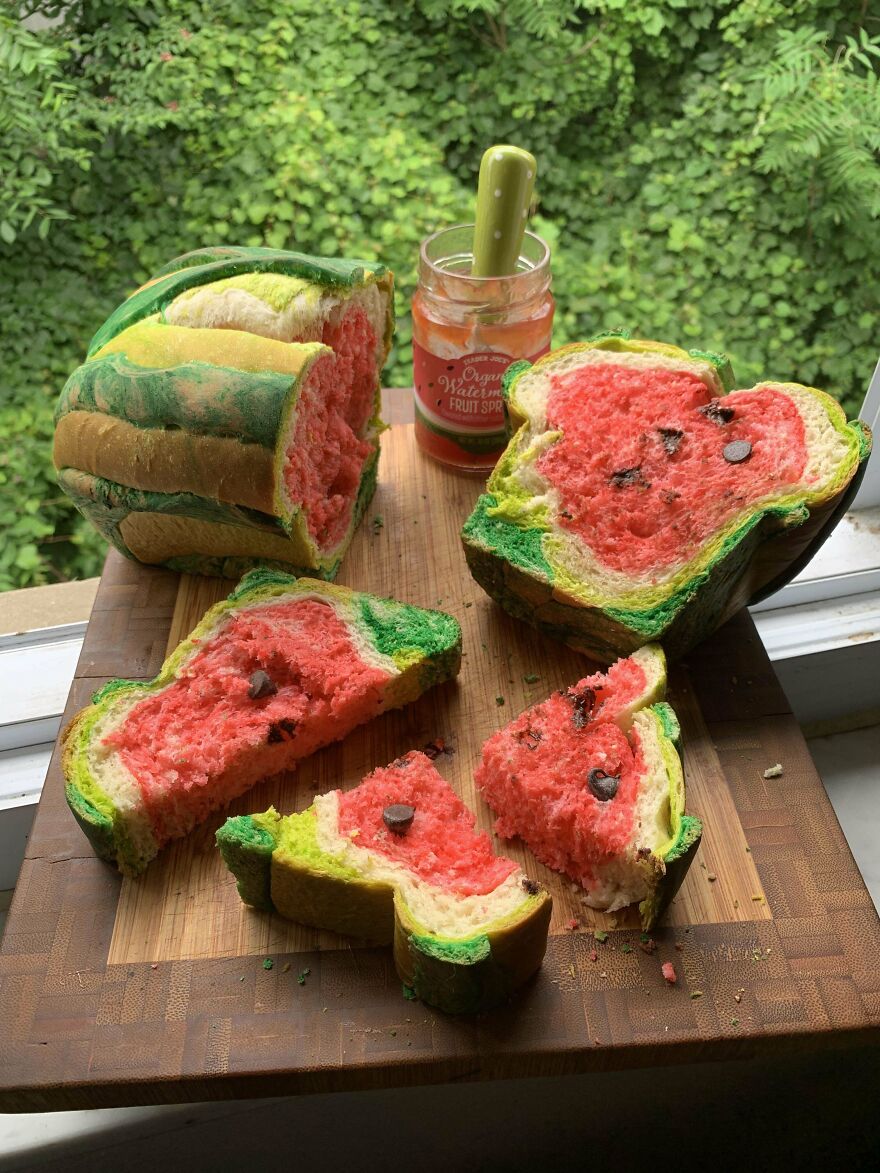 Watermelon Inspired Bread