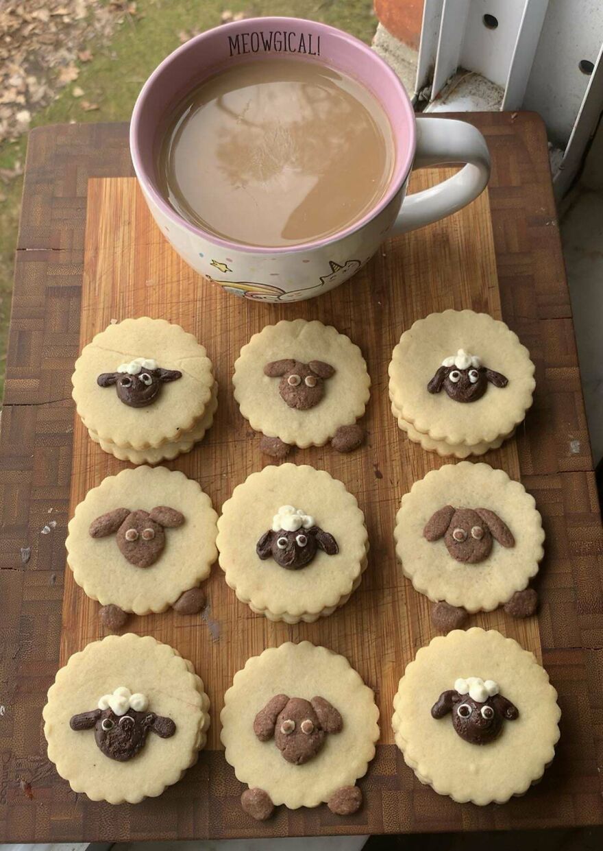 Attempted Sheep Shortbread Cookies